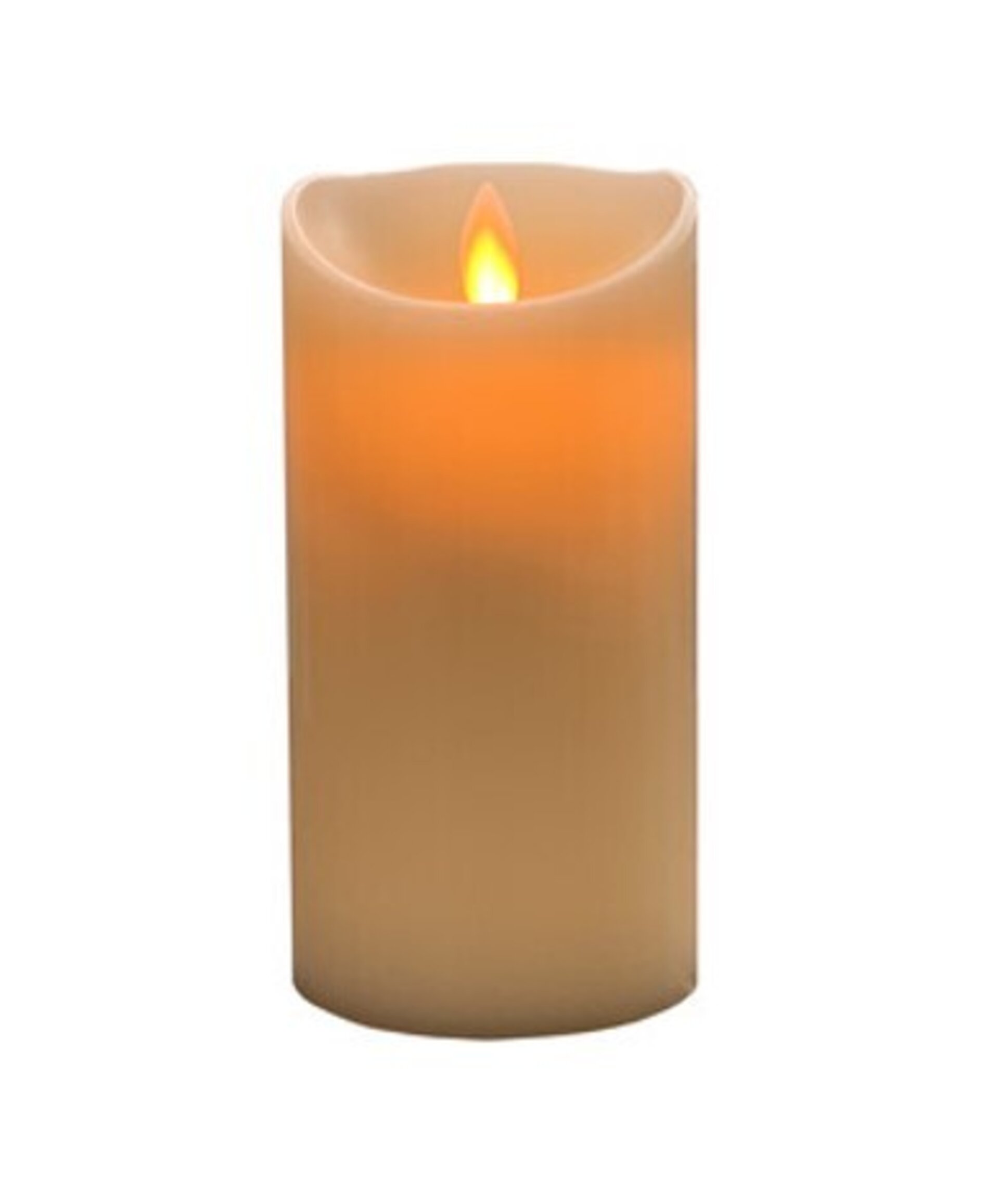 Vela led cera decorativa 15cm, marfil, recubrimiento de cera, pilas - 1