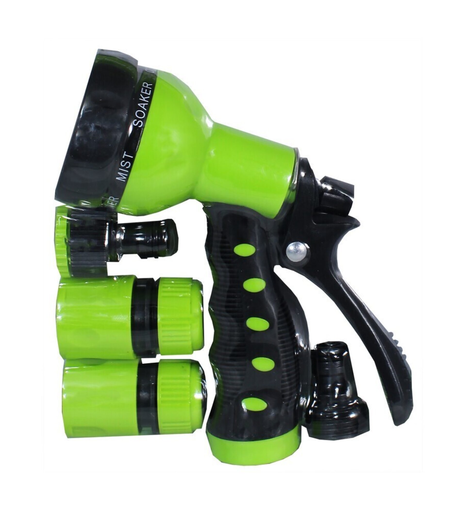 Pistola cabezal difusora agua, jardin,  multifuncion, accesorios - 1
