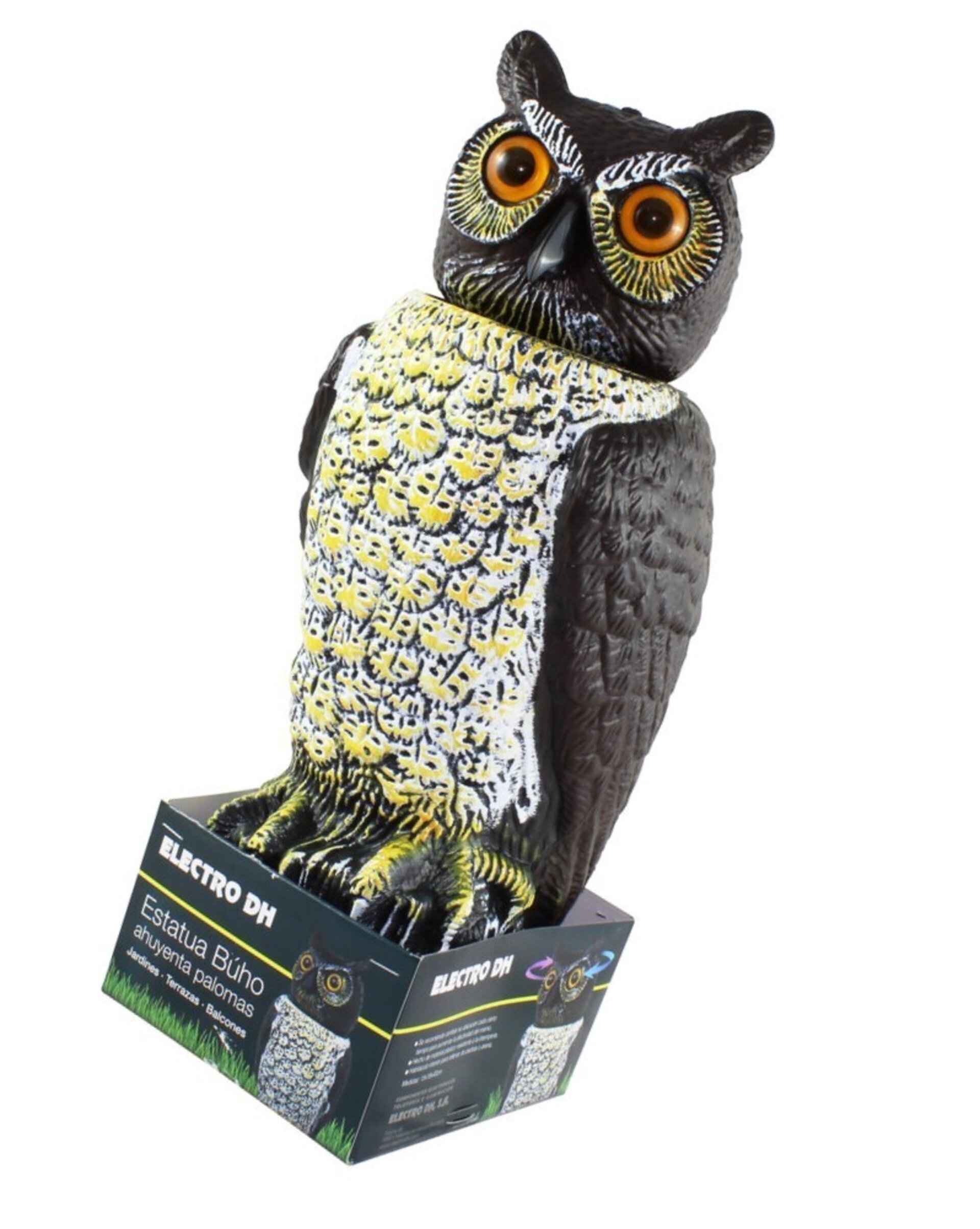 Estatua buho ahuyenta palomas - 1