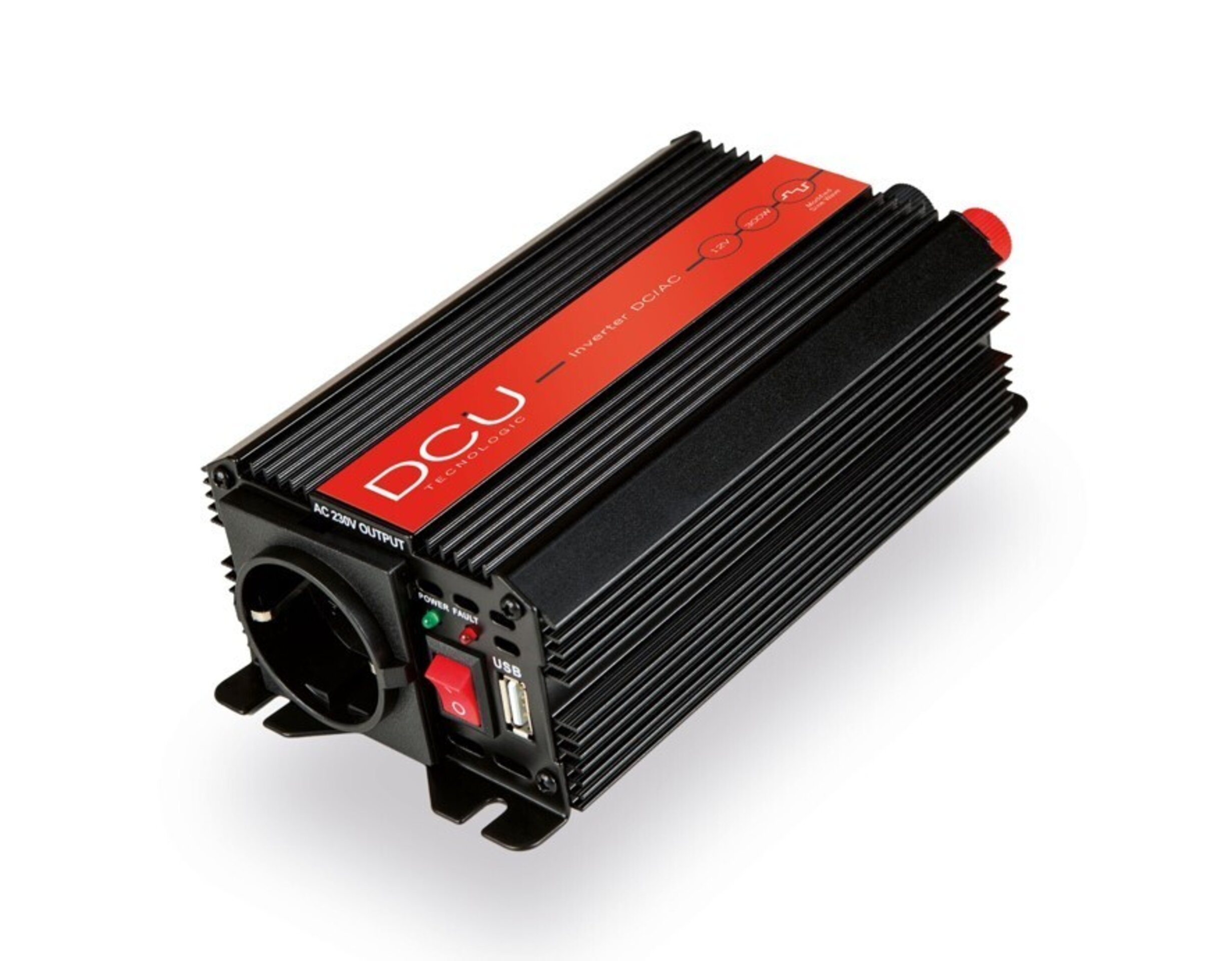 Inversor 300W 12v a 230v, profesional, onda modificada, pinzas bateria - 1