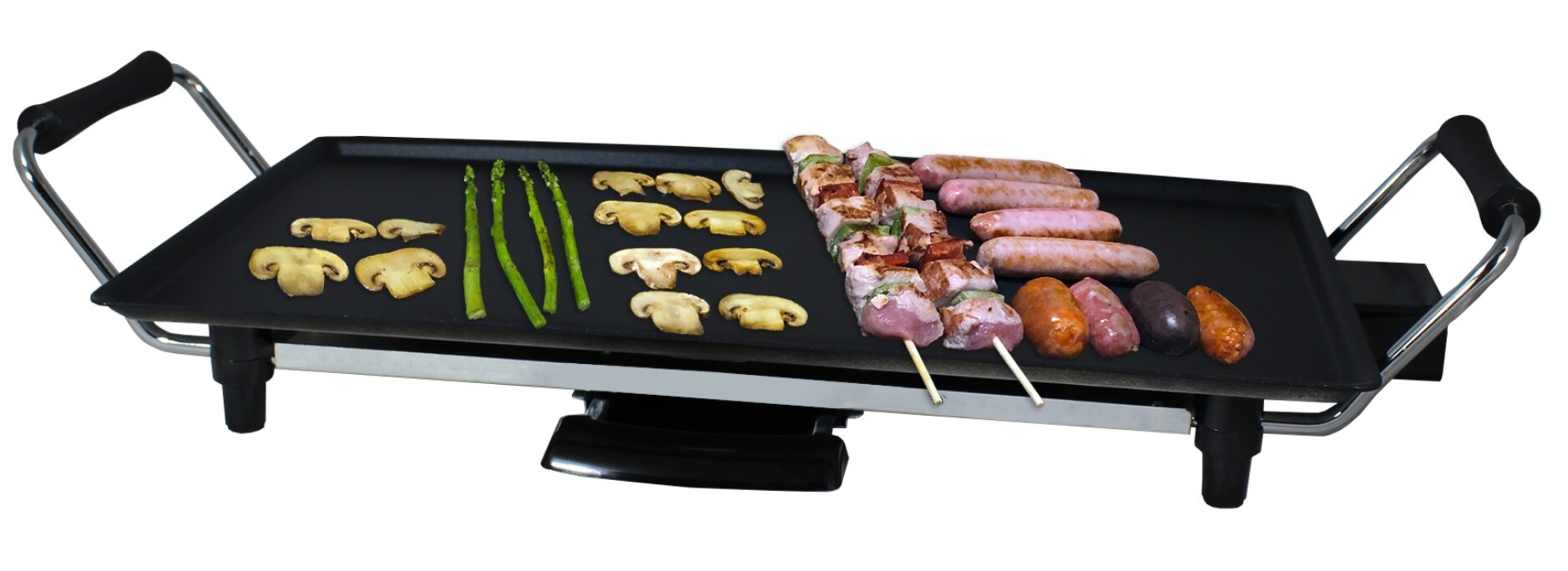 Plancha asar eléctrica 2000W, 230V, Gran superficie de asado - 1