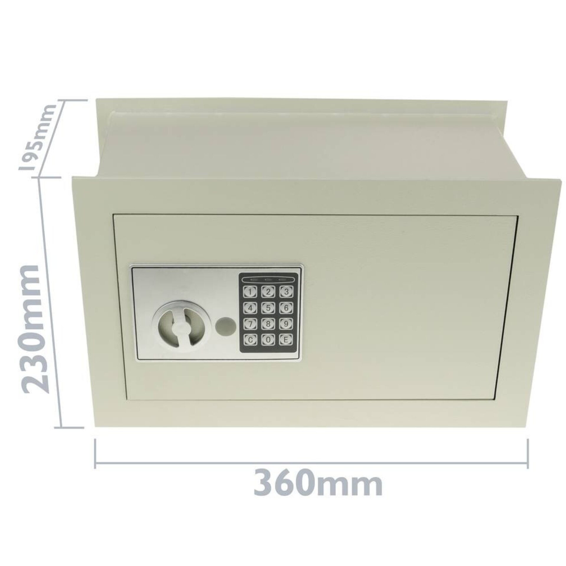 Caja fuerte seguridad, codigo electronico, llave, empotrable - 2