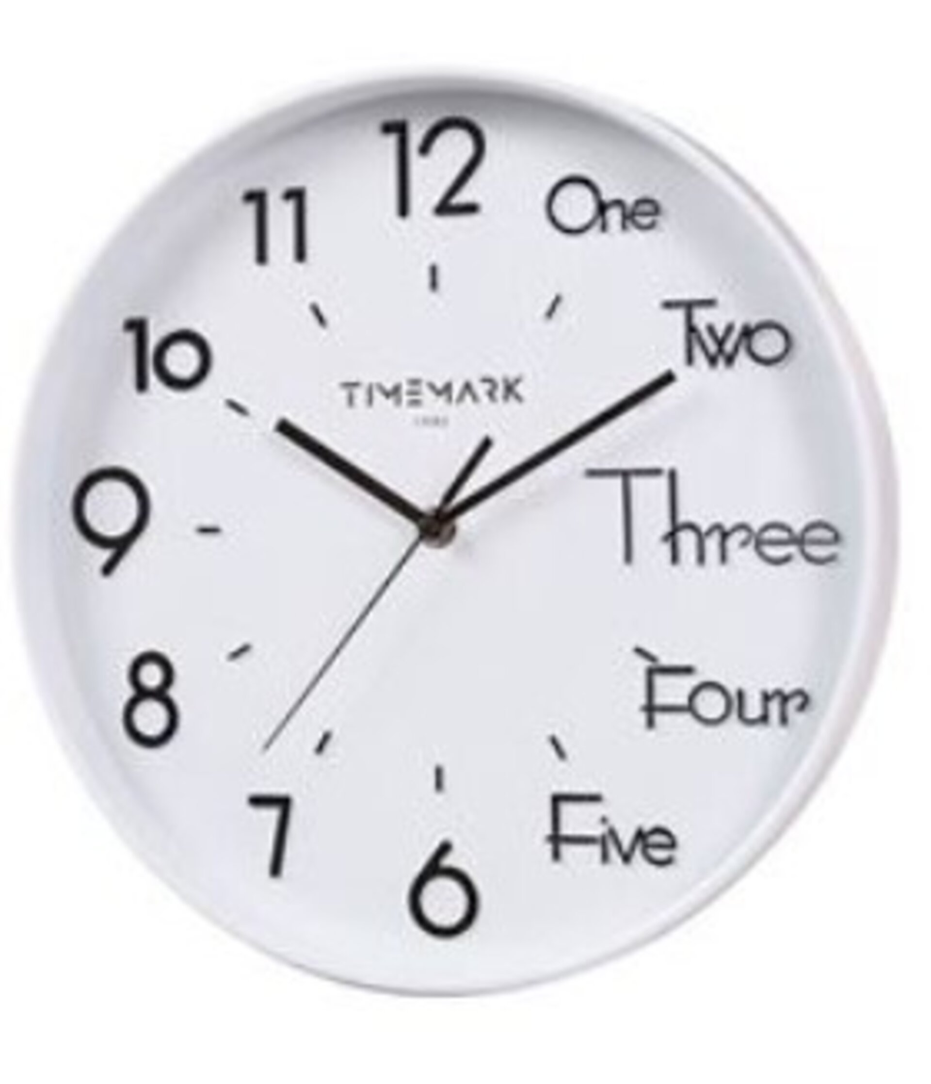 Reloj pared redondo, blanco, 30cm - 1