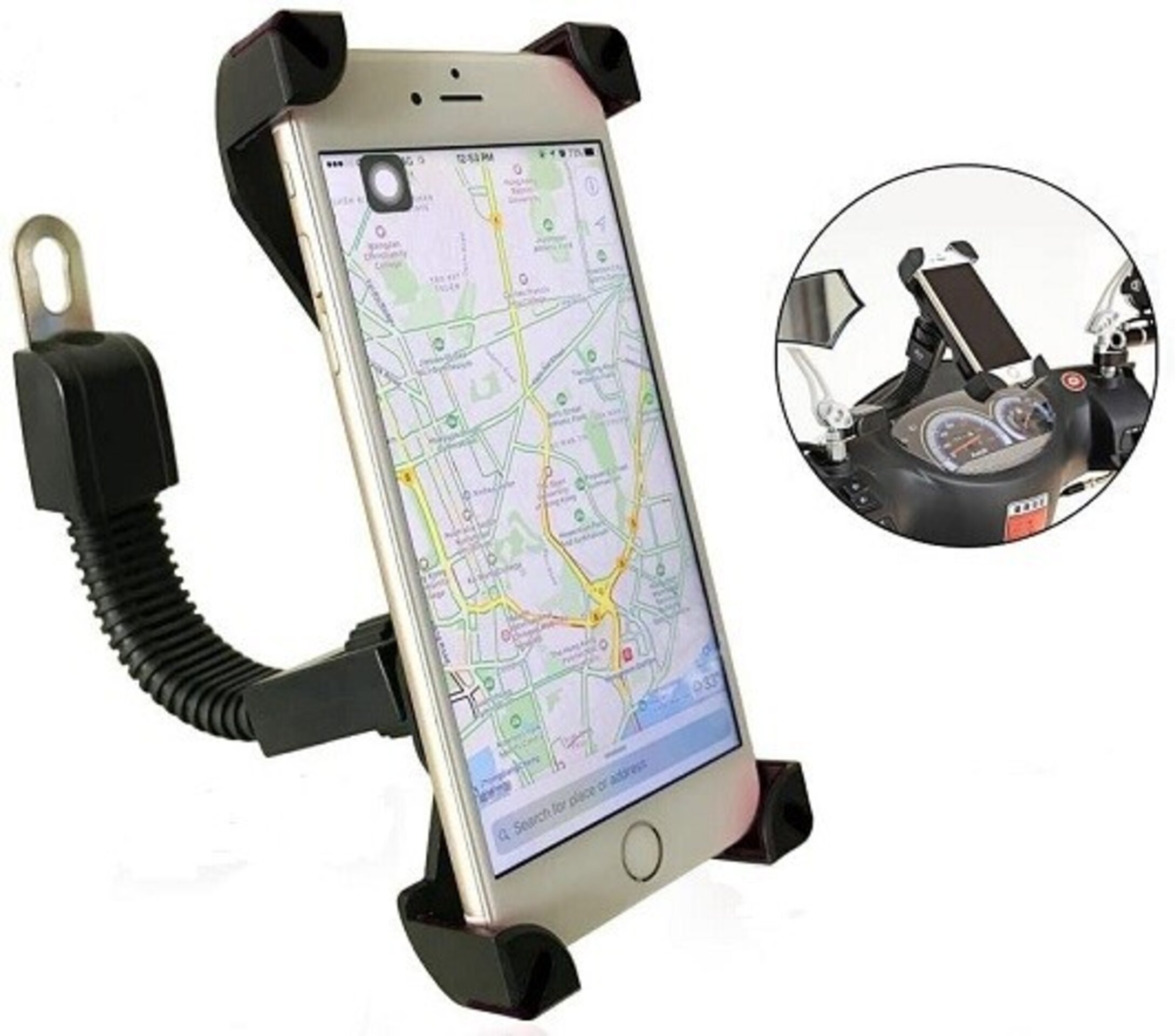 Soporte Moto, movil, flexo sujeccion - 1