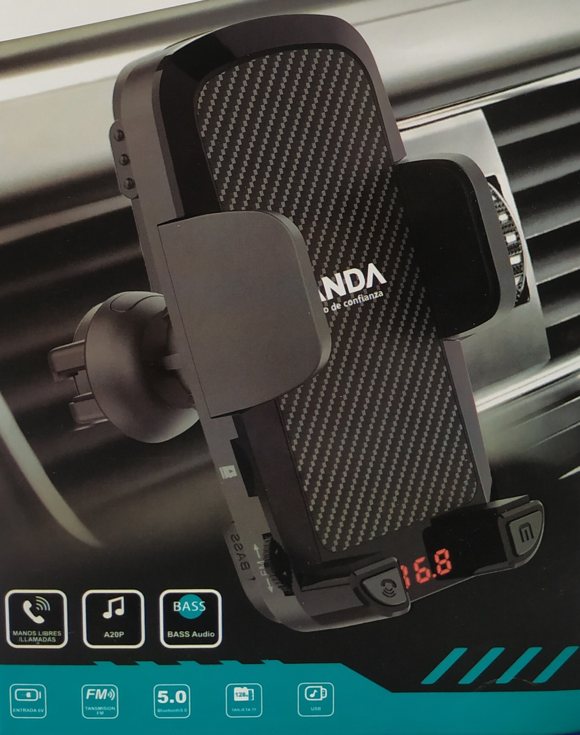 Soporte Movil, bluetooth, FM, manos libres - 1