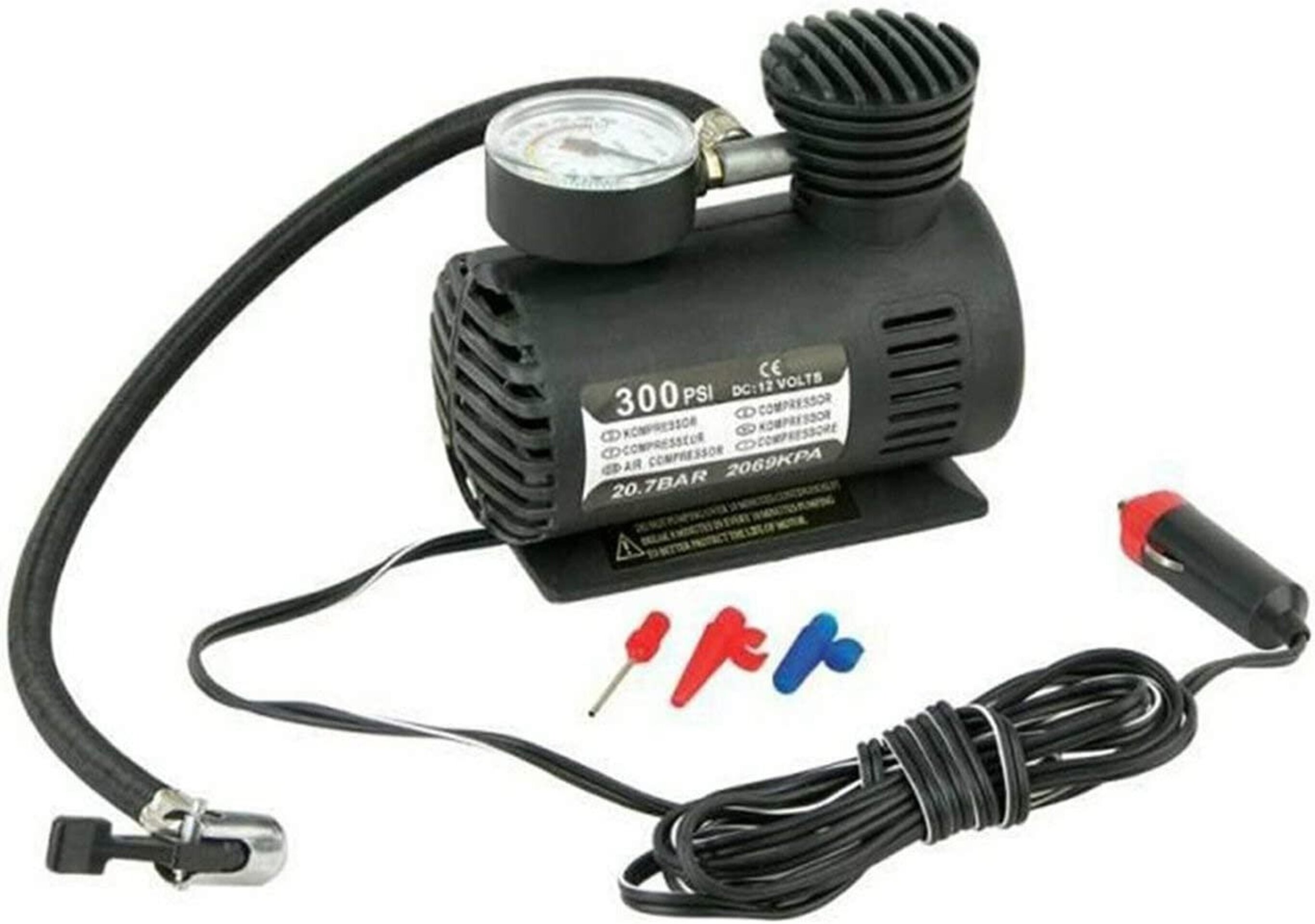 Compresor aire, inlfador 12V, neumaticos, bicicletas - 1