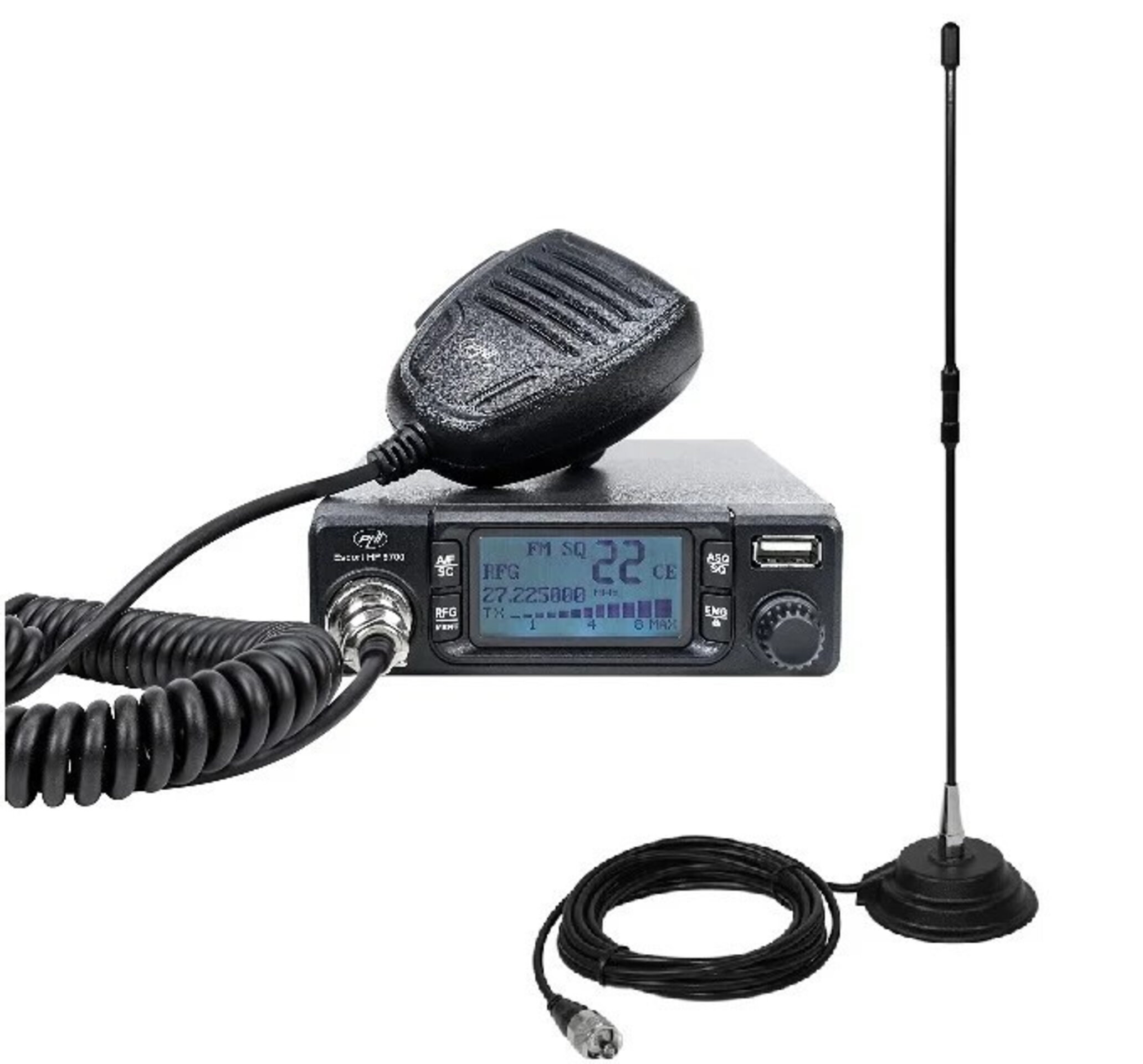 Emisora PNI Escort HP 9700 USB + antena magnética - 1