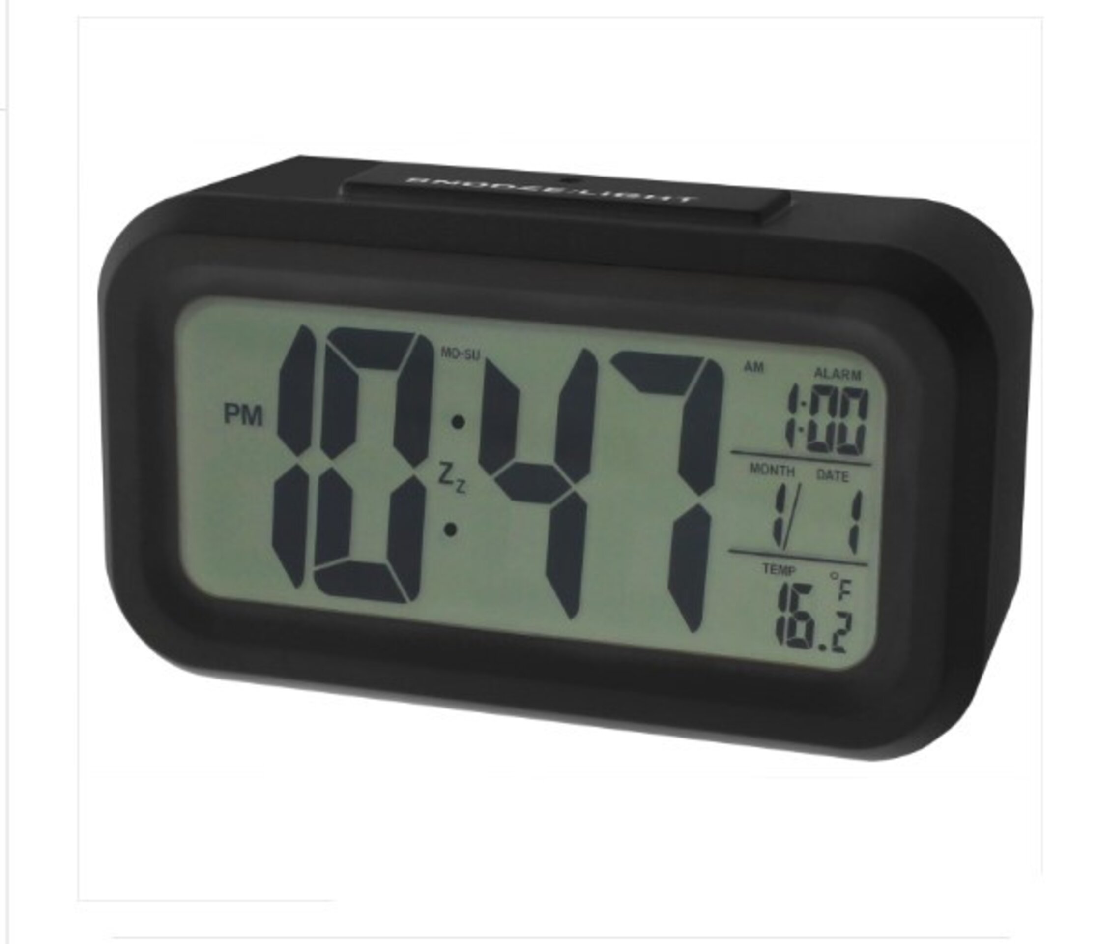 Reloj despertador digital, alarma, indicador de temperatura interior ambiental - 1