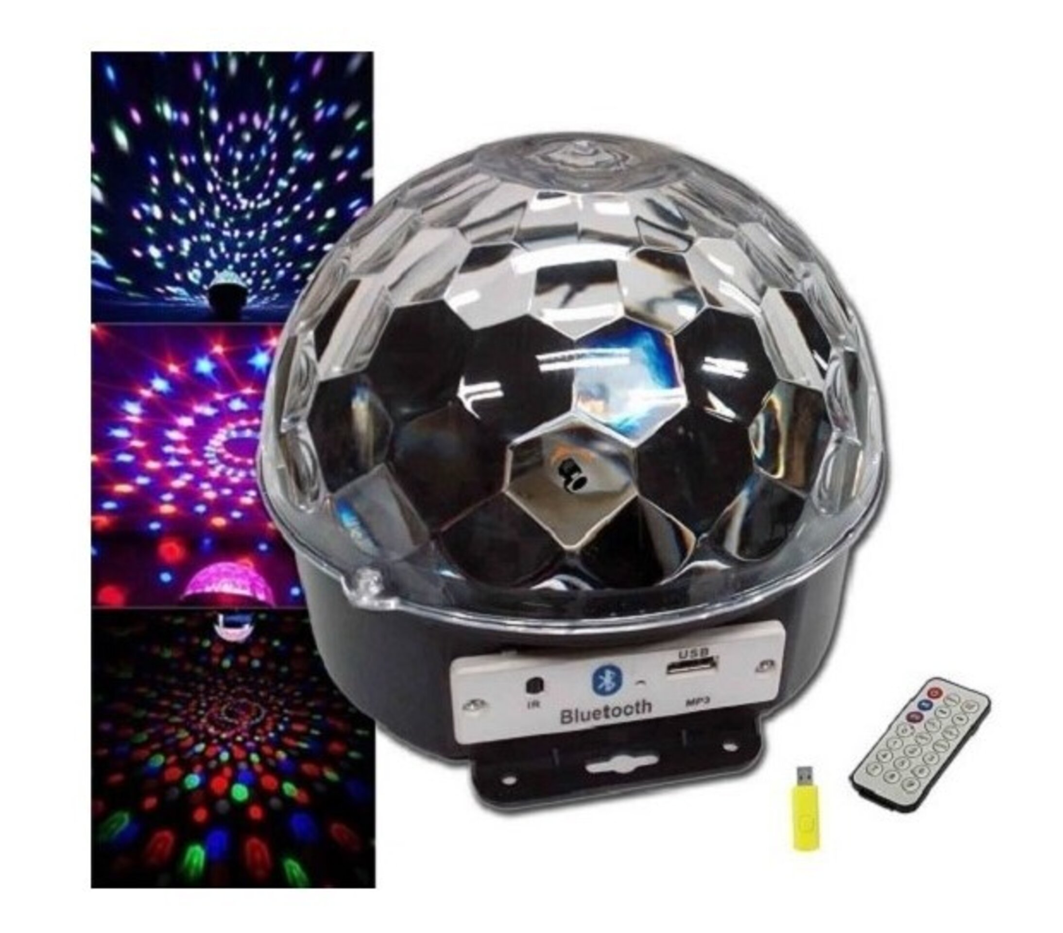 Luces fiesta Led disco, bluetooh, luz, musica, USB, mando distancia - 1