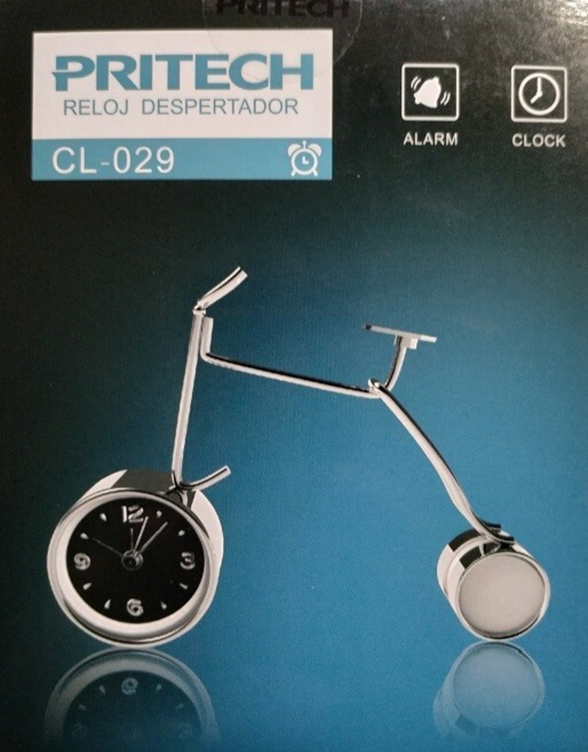 Reloj bicicleta con despertador, metal - 1
