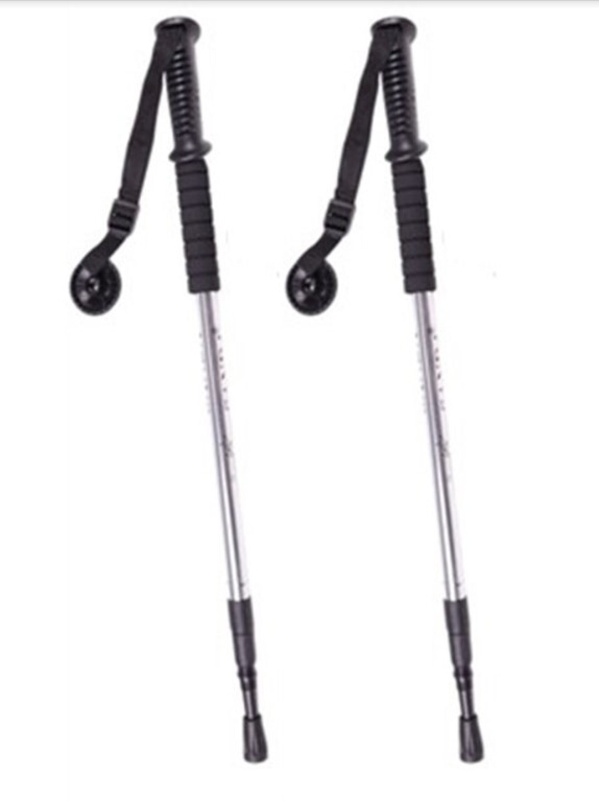 Bastones trekking, aluminio, 2 unidades, metalizado - 1