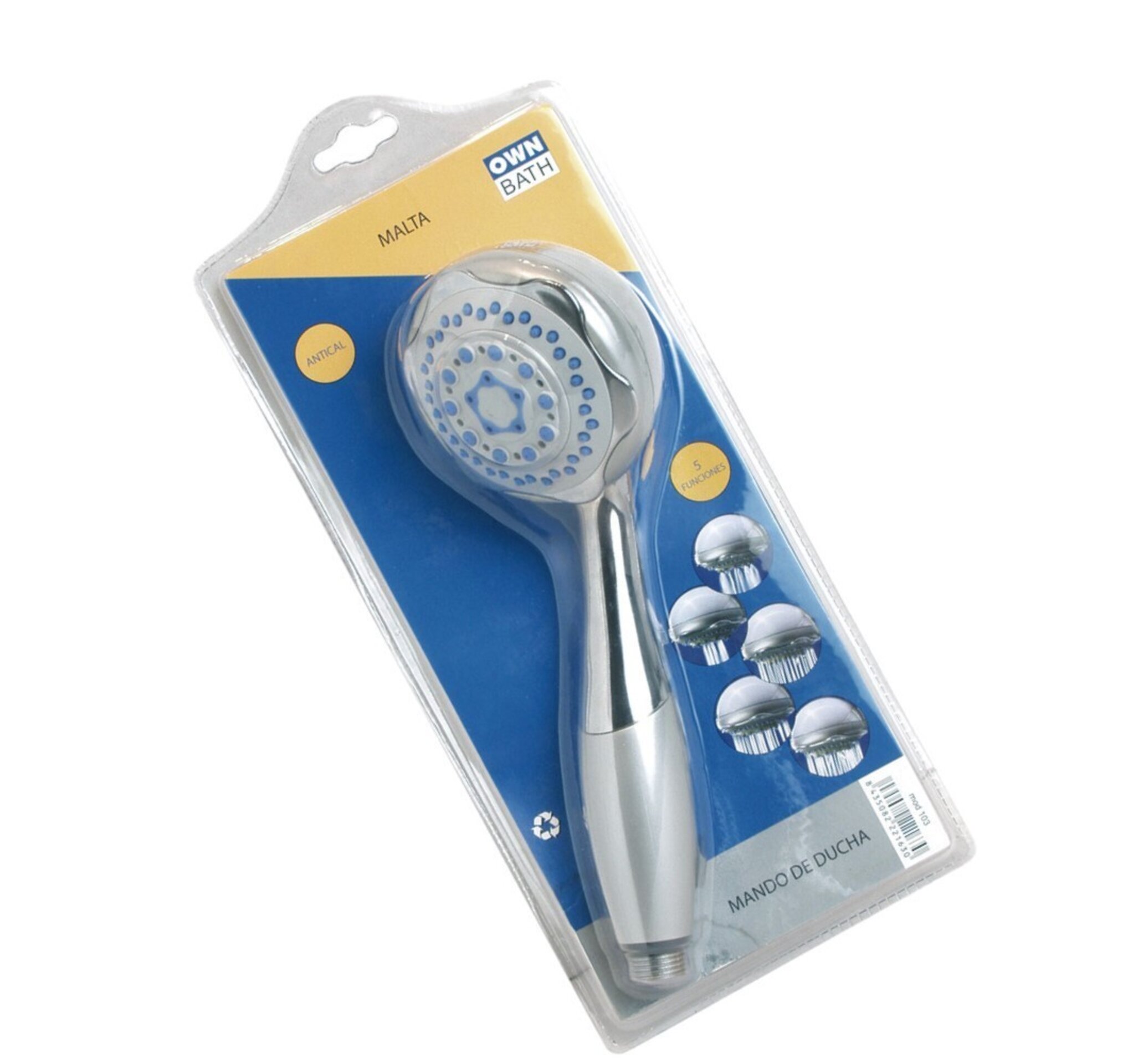 Mango Ducha cromado, Malta 5 funciones - 2