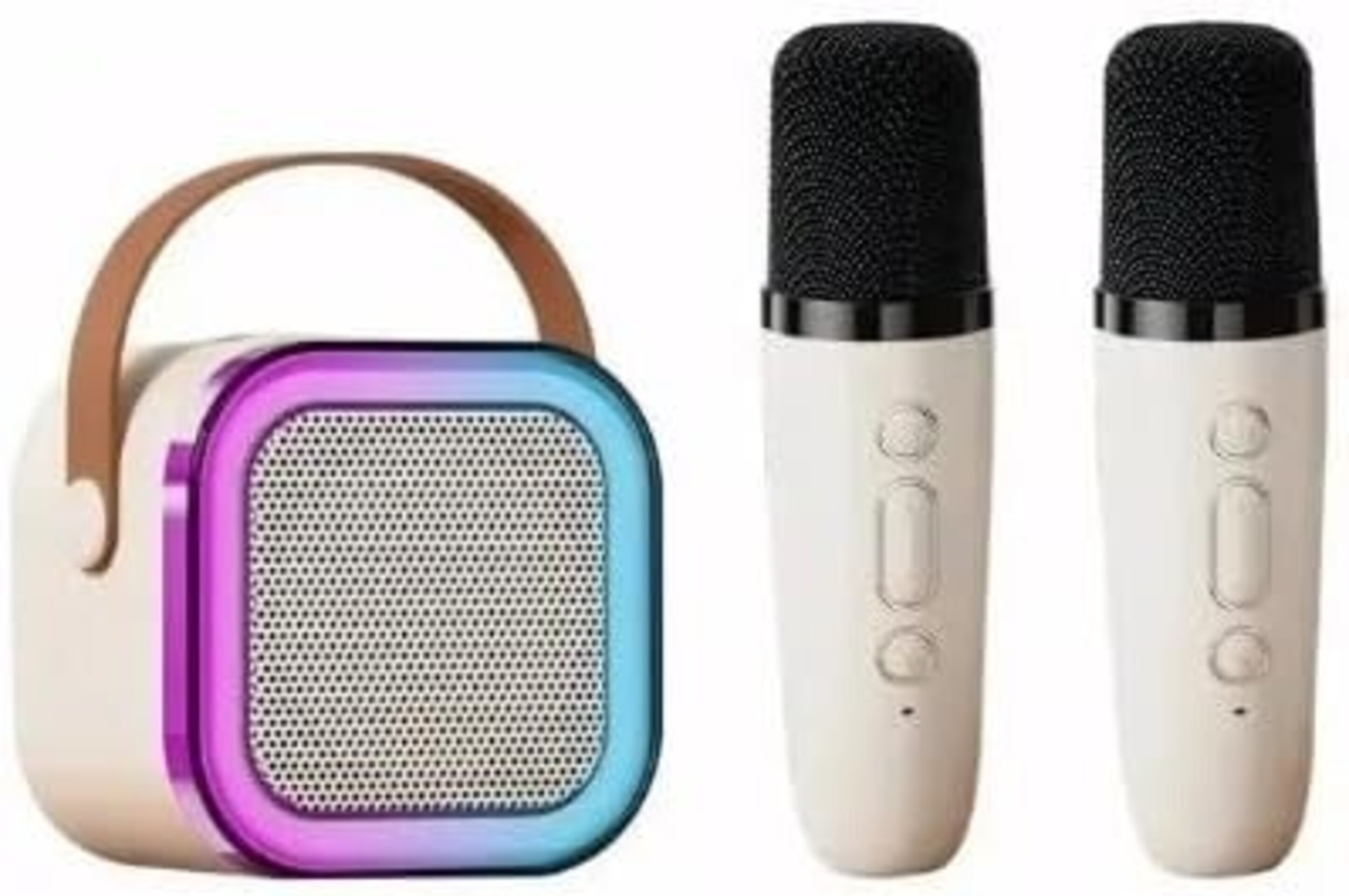 Altavoz mini Karaoke, inalambrico con 2 microfonos - 1