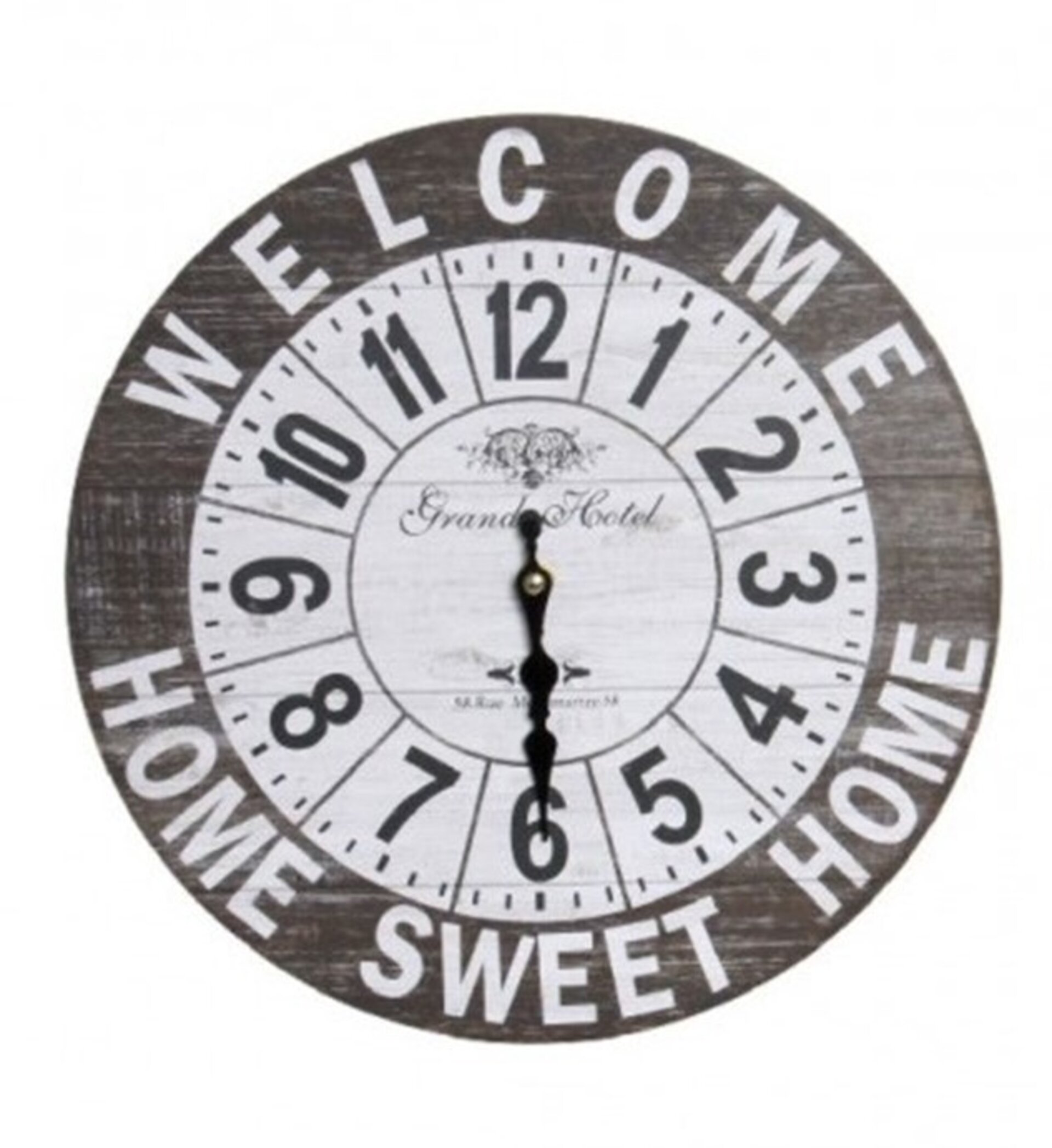 Reloj replica imitacion madera, rustico, vintage, pared - 1