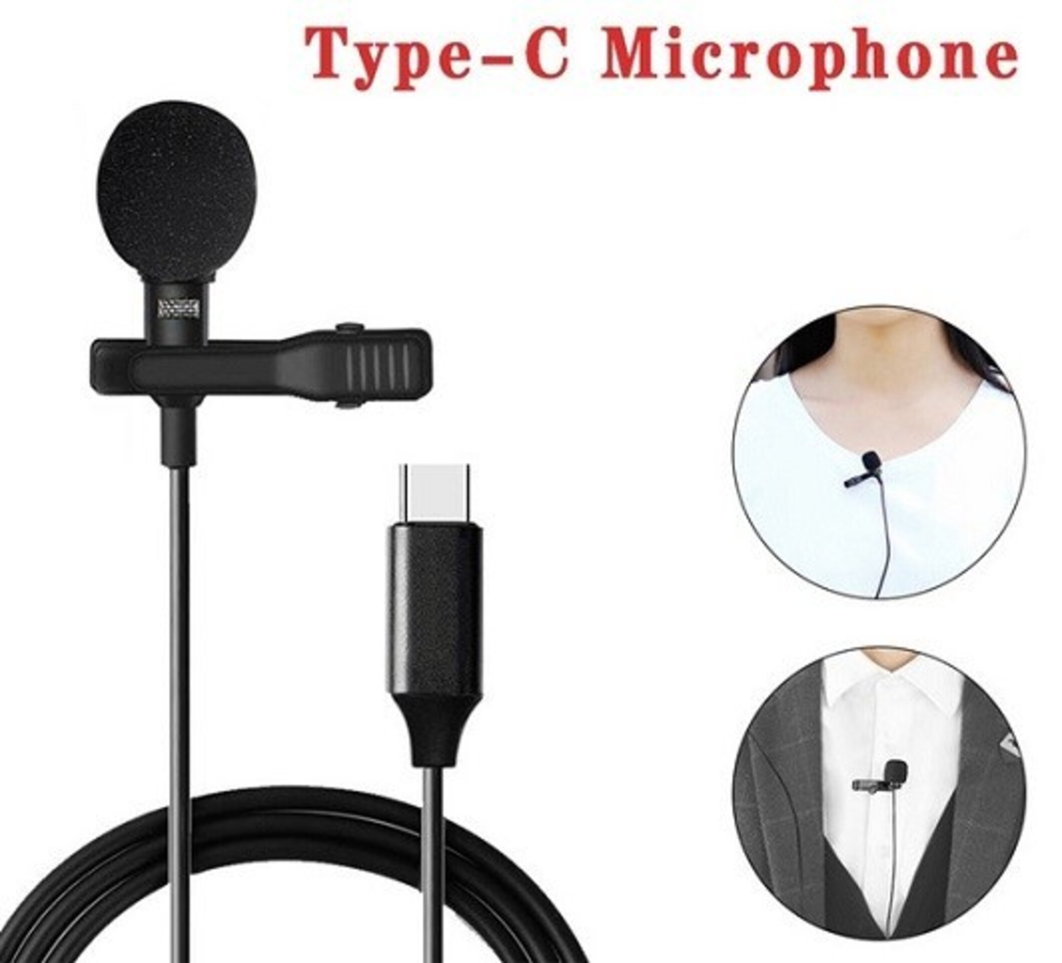 Microfono solapa con conector Type C, moviles - 1