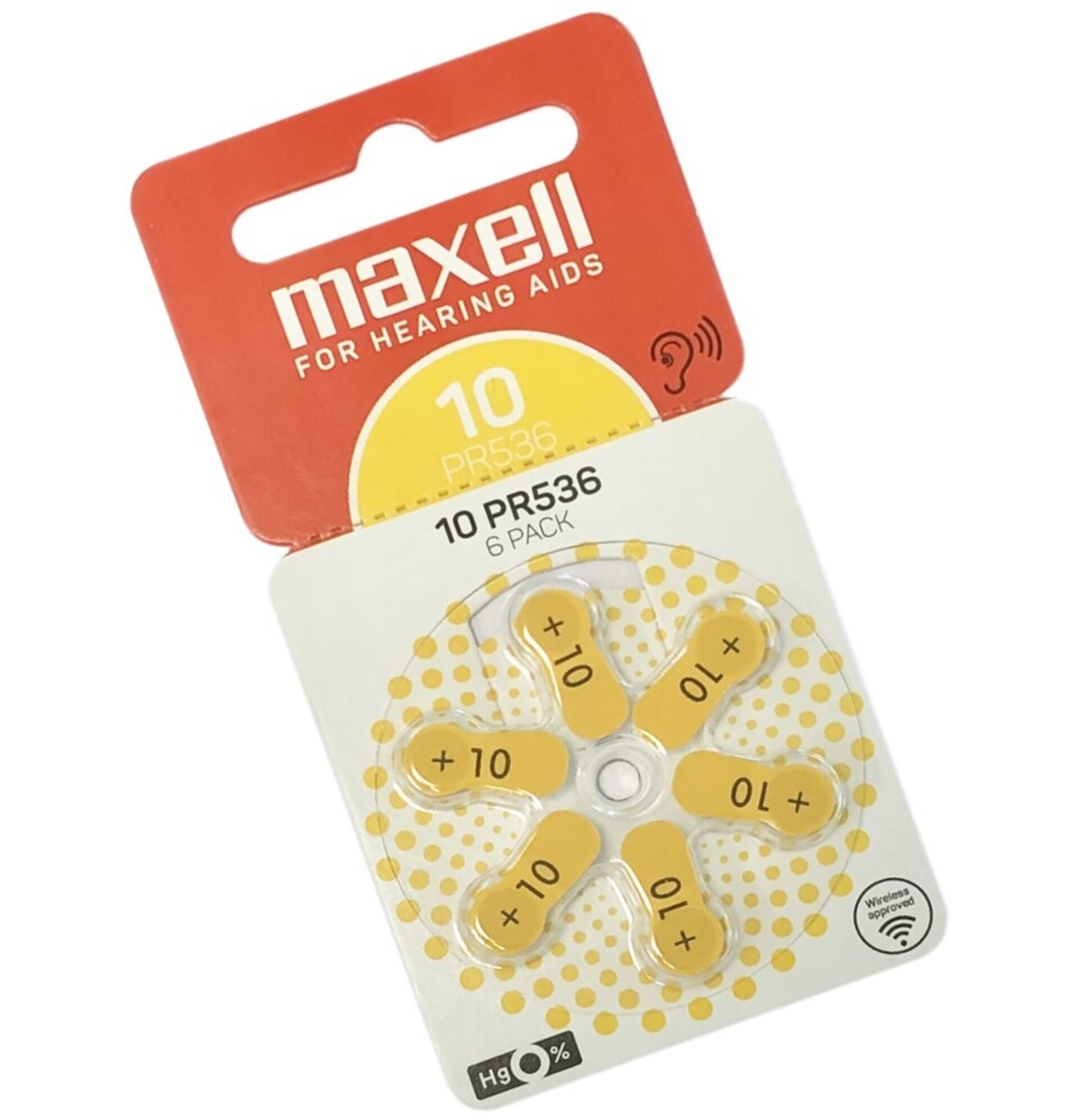 Pila para audífono. Tipo A-10 PR536. Aire- Zinc - 1