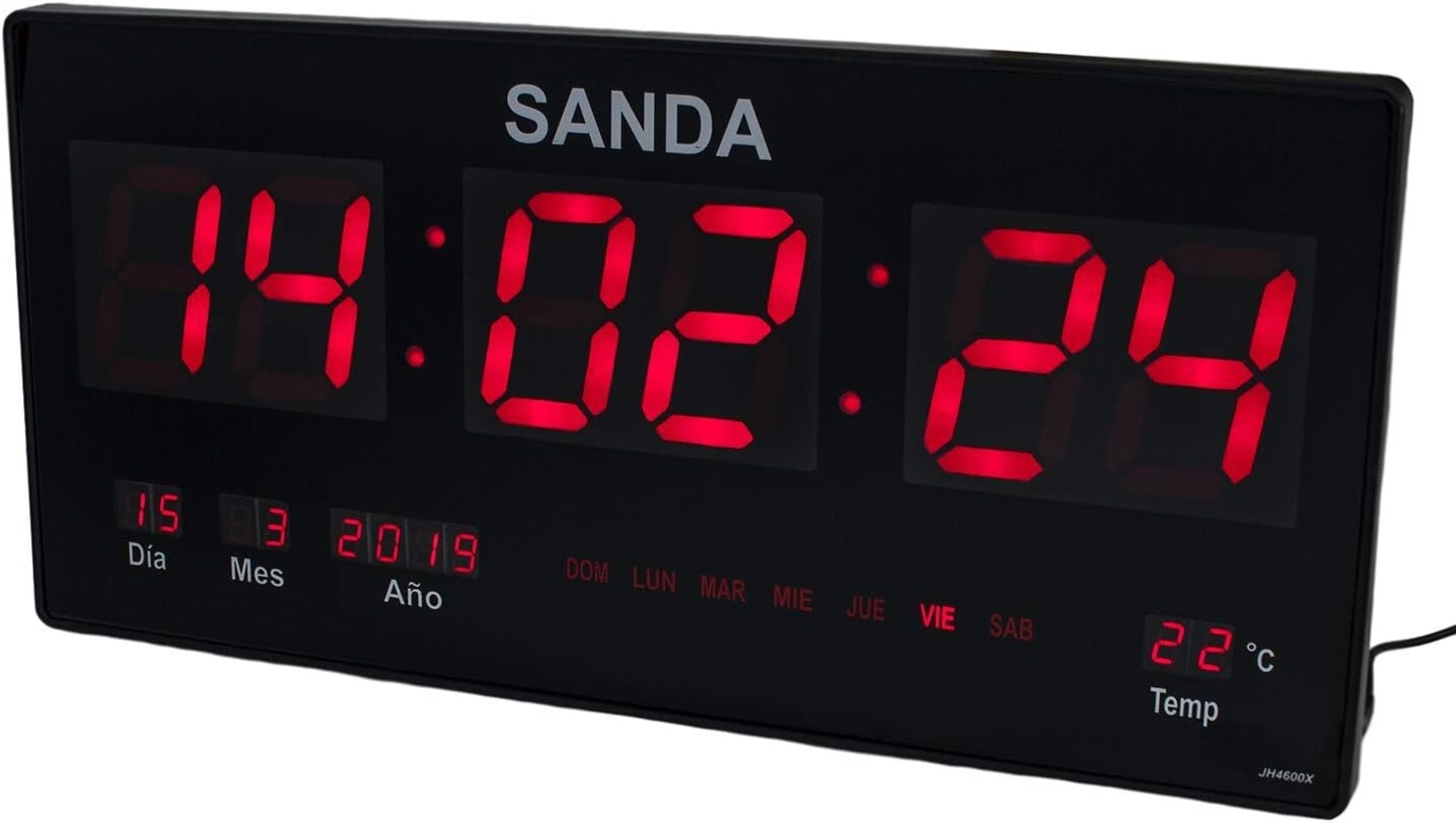 Reloj Gran Display, hora, dia, mes, año, temperatura - 1