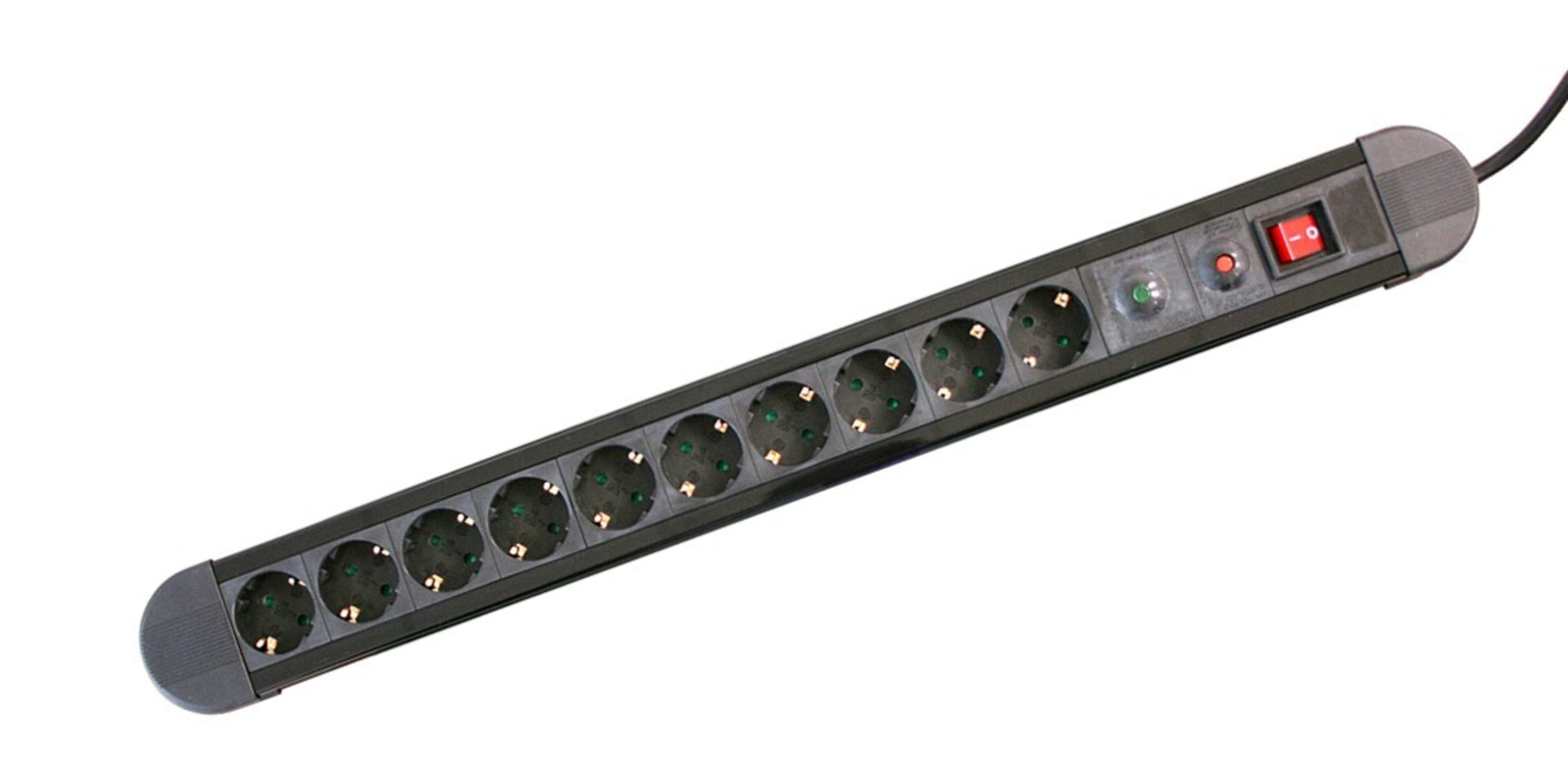 Base múltiple de 10 tomas con protector sobrecargas, 1.5 mtrs - 2