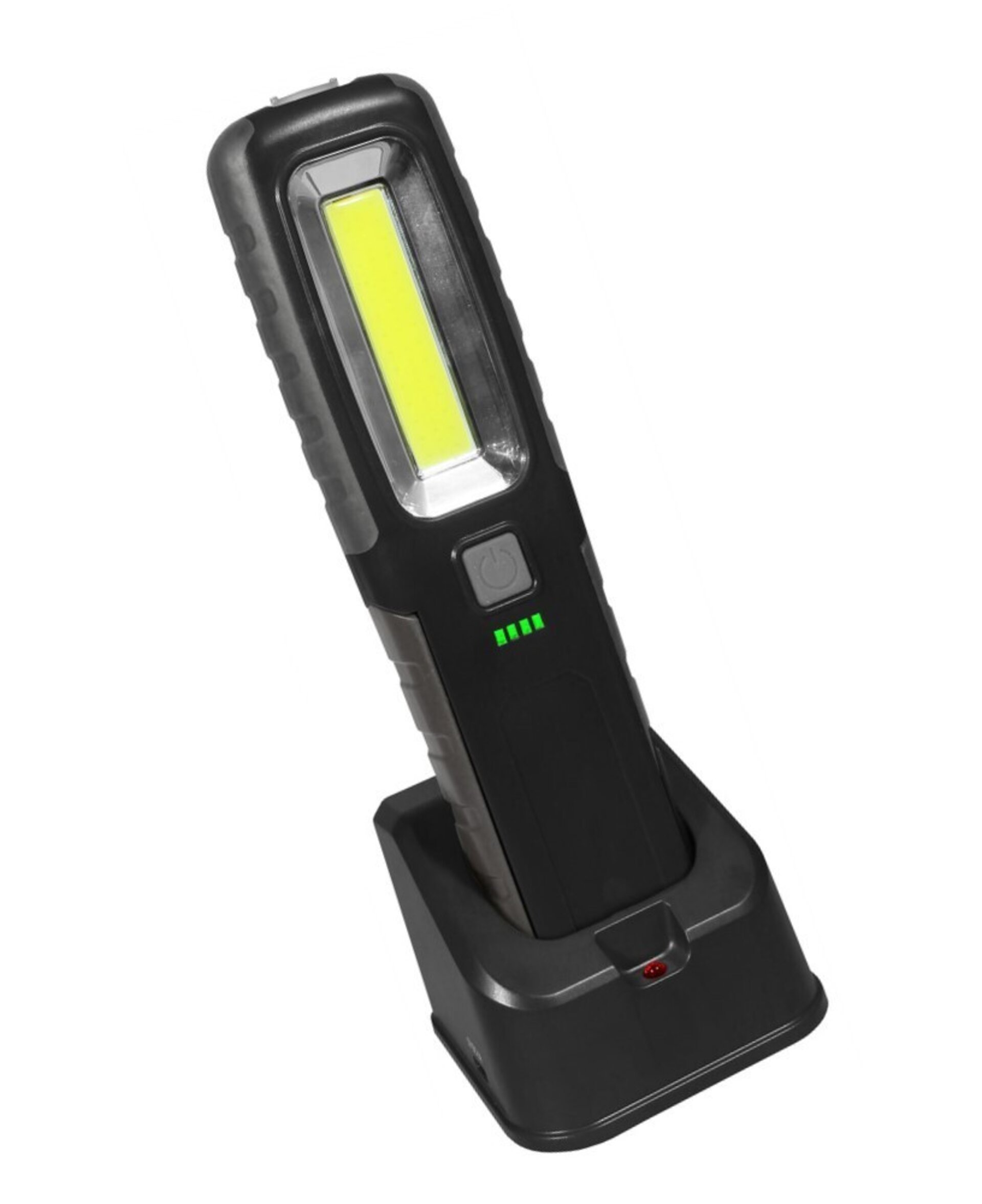 Linterna de trabajo LED recargable + UV (ultravioleta) con base IP54. 7 W - 1