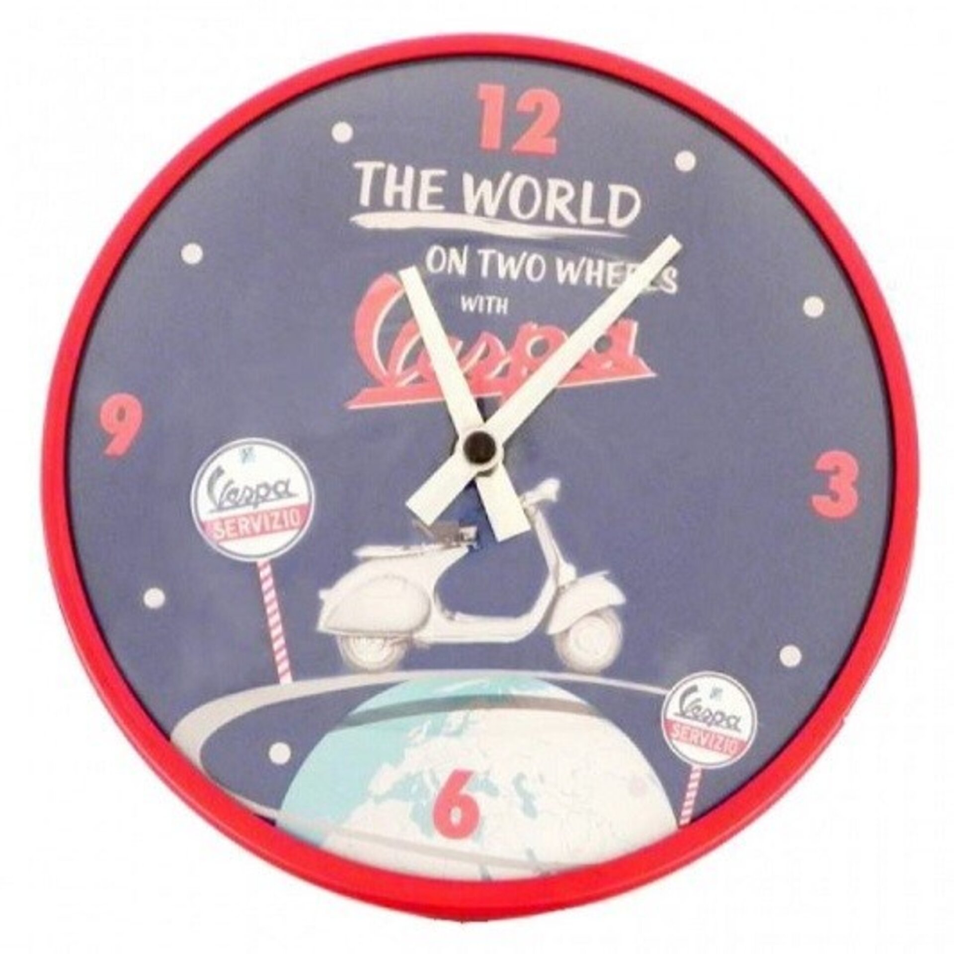 Reloj Vespa, replica, estilo vintage, pared - 1