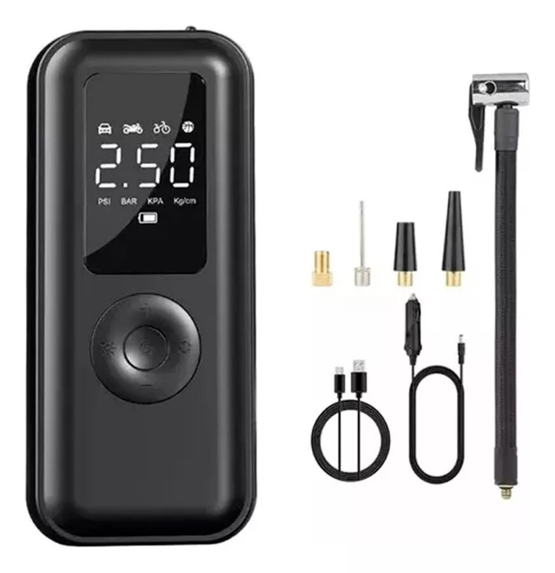 Inflador Neumáticos, bateria, sin cables, coches, balones, bicis, motos - 2