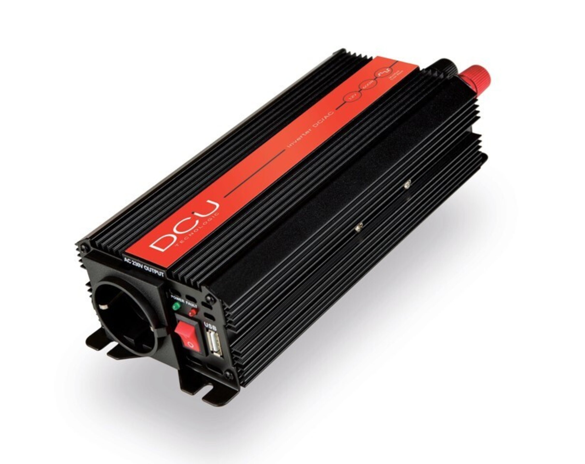 Inversor 600W 12v a 230v, profesional, onda modificada, pinzas bateria - 1