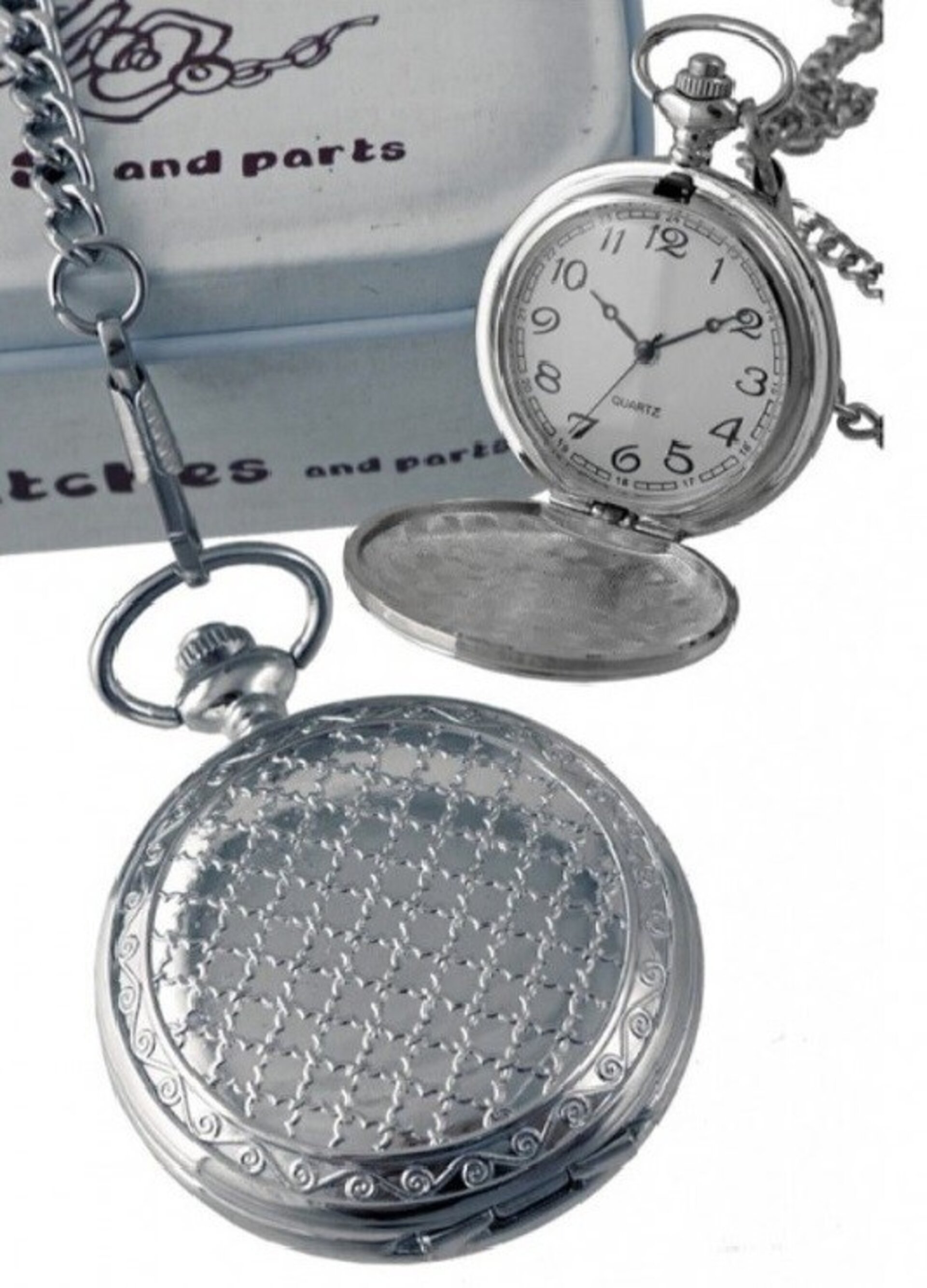 Reloj bolsillo, replica, colgante, estilo vintage, metalico - 1