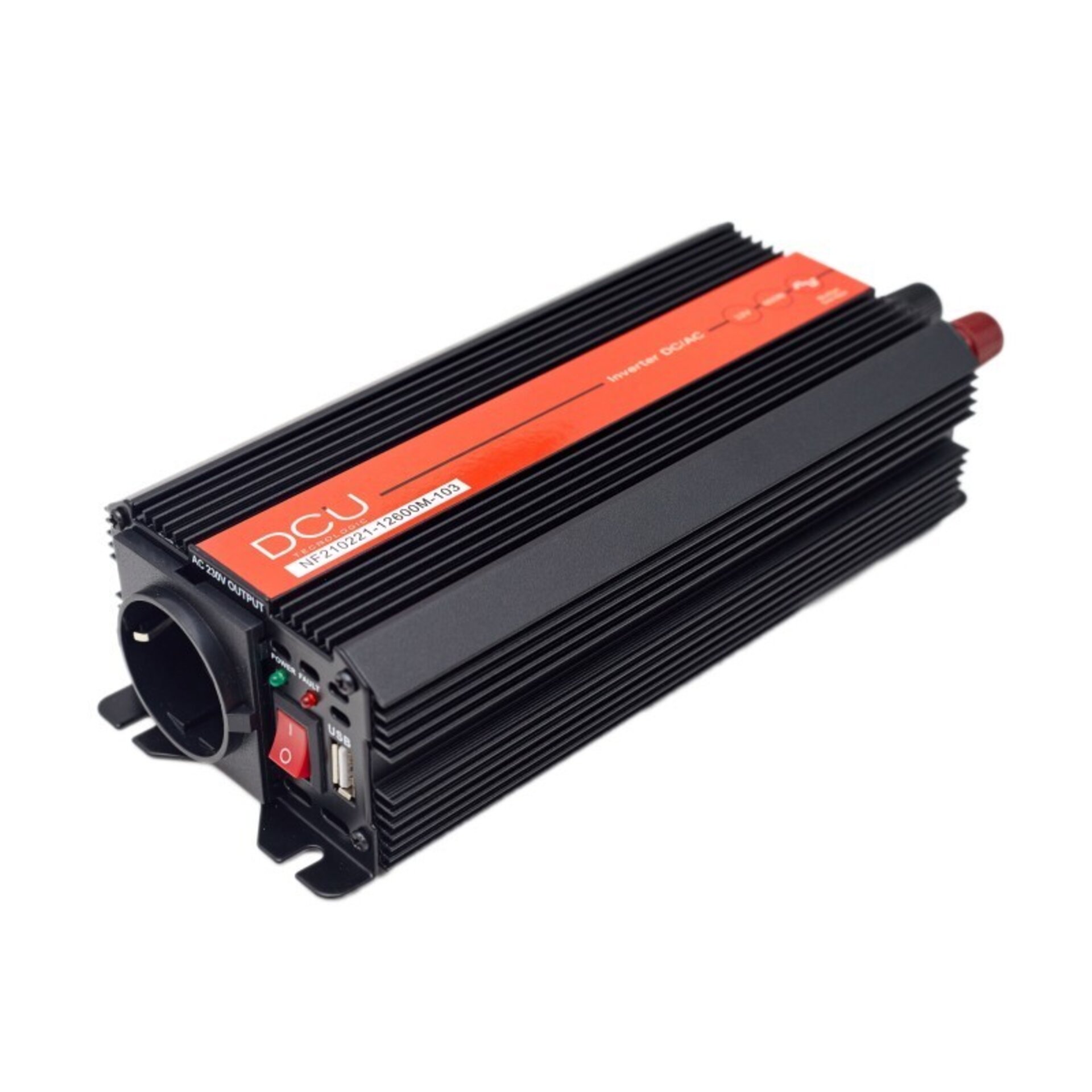Inversor 600W 12v a 230v, profesional, onda modificada, pinzas bateria - 1