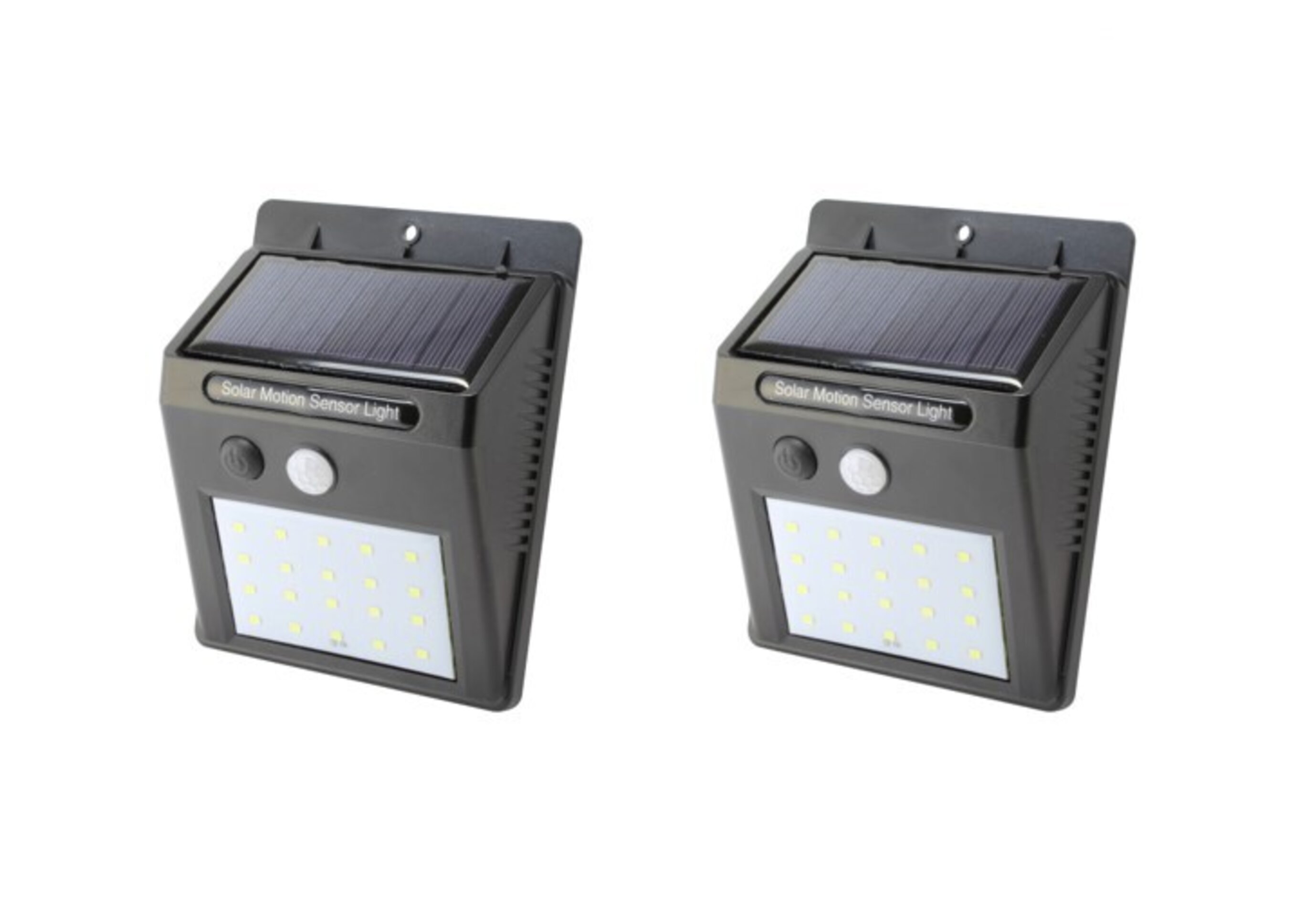 Mini aplique solar LED, 2 unidades, recargable de pared - 1