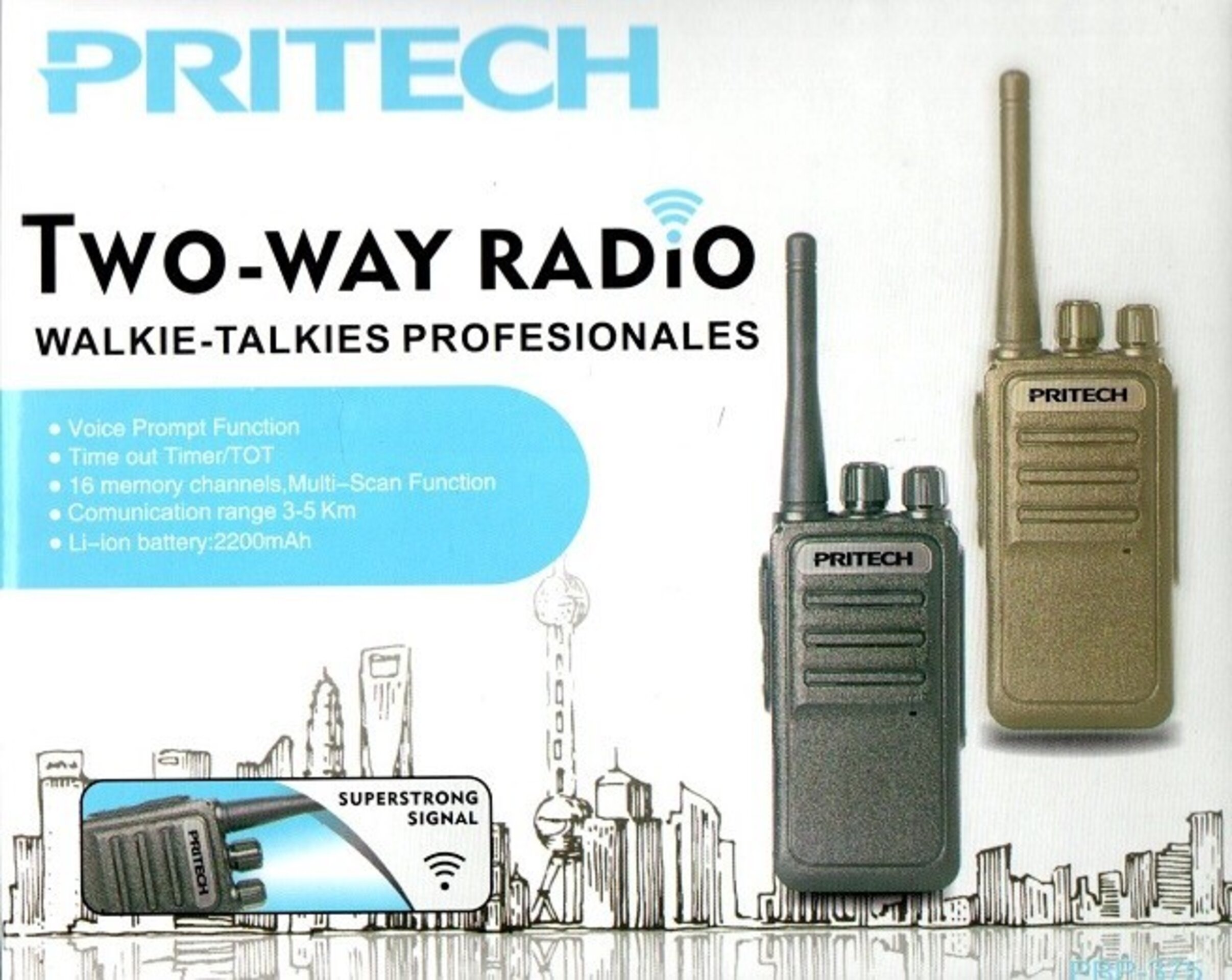 Walkie Talkies USB, 400 a 170 mHz - 1