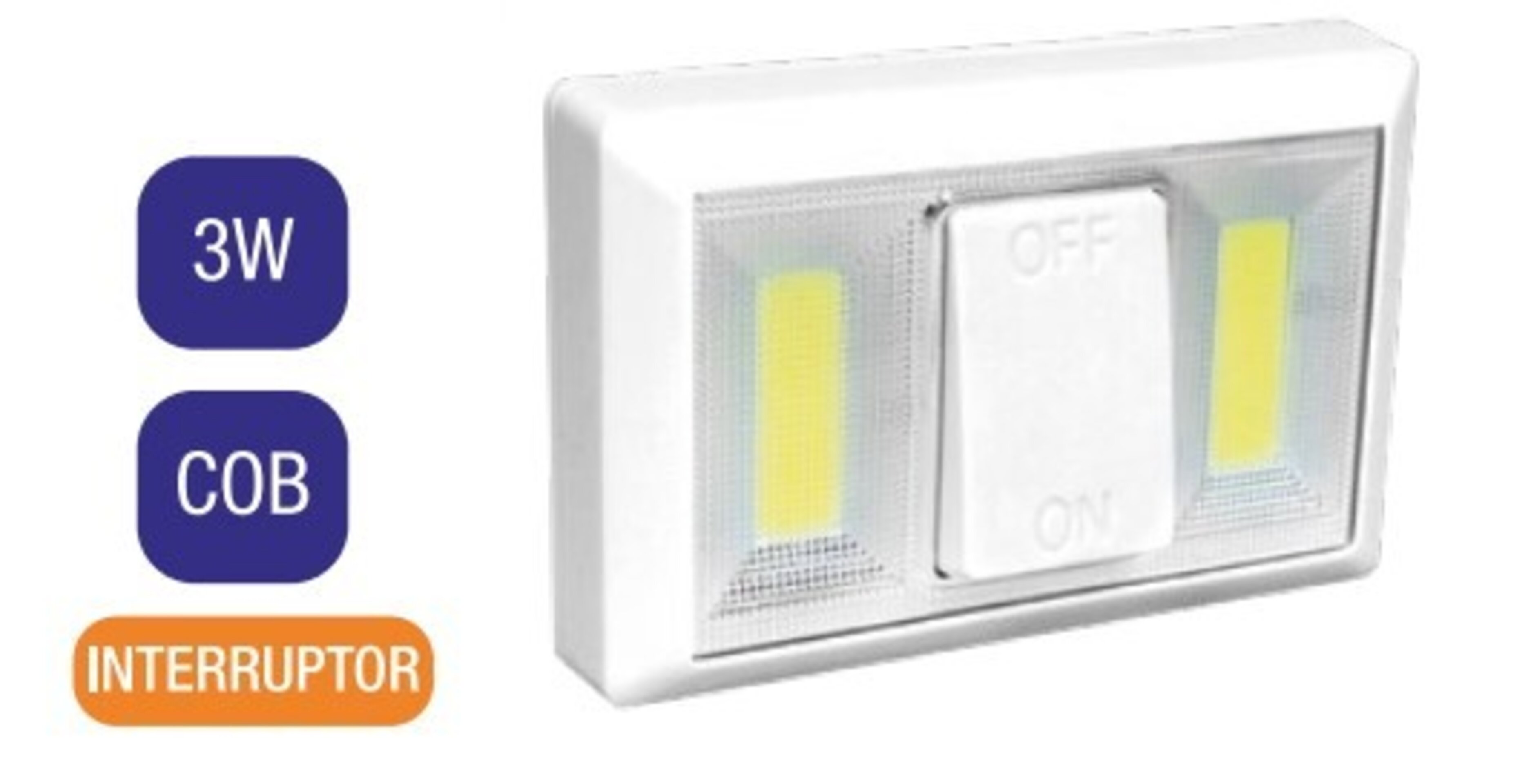 Luz 3W armario, led, dobel cob+ interruptor - 1