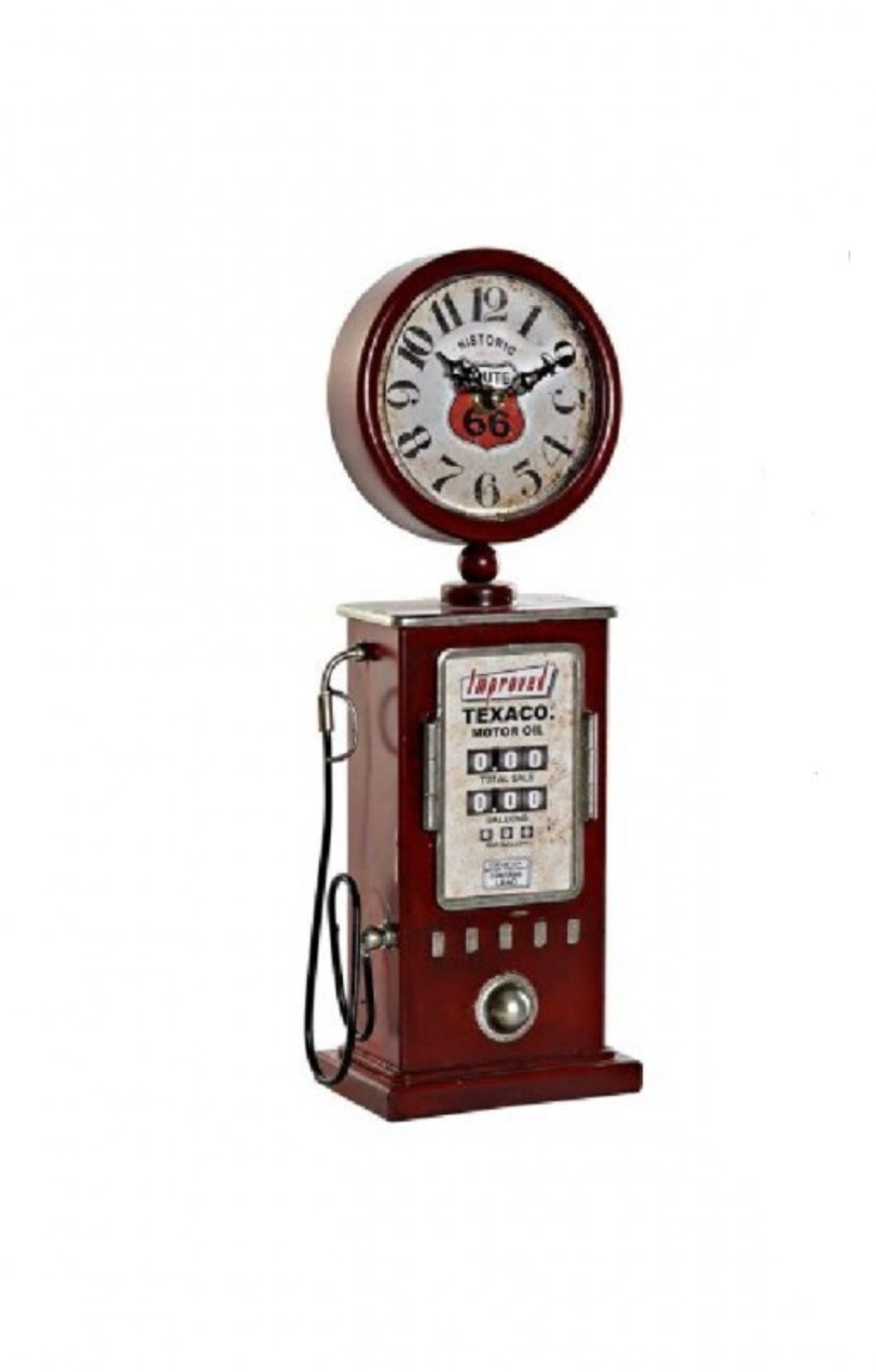 Reloj Ruta 66, gasolinera, estilo vintage, rojo - 1